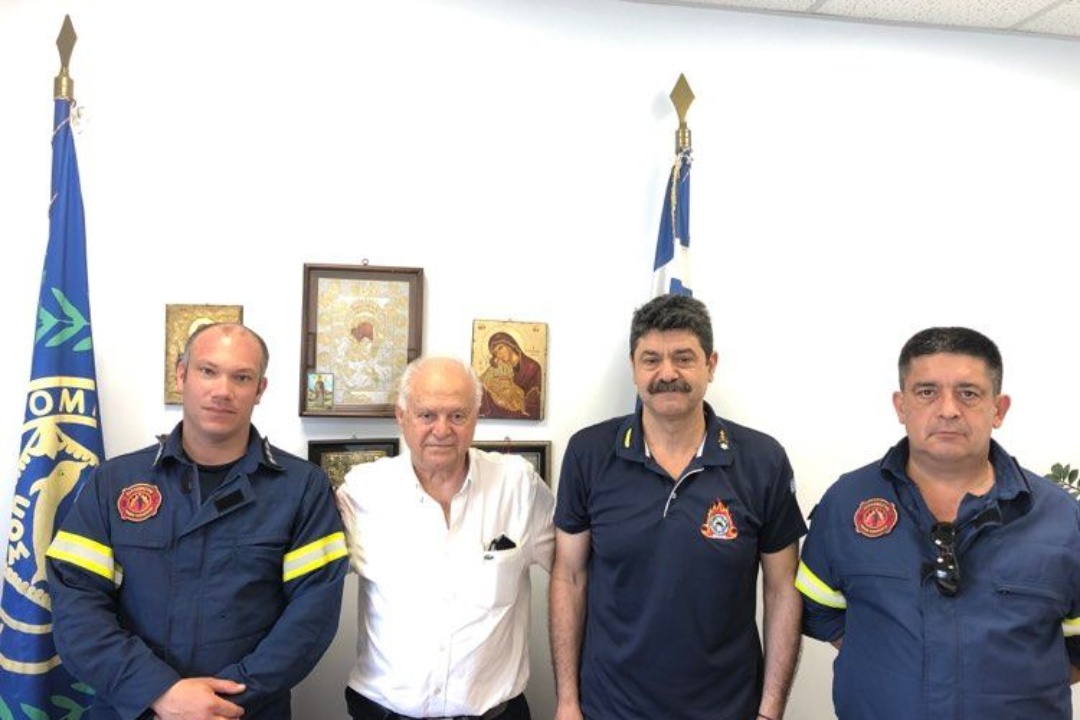 Επίσκεψη του Διοικητή των Πυροσβεστικών Υπηρεσιών Νοτίου Αιγαίου και του Διοικητή ΔΙ.Π.Υ.Ν. Δωδεκανήσου στην Κάρπαθο